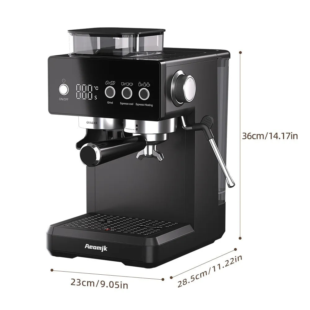 A Standard Integrated Grinding Room-Temperature Cold Brew Milk Frother Espresso Semi-Automatic Coffee Machine