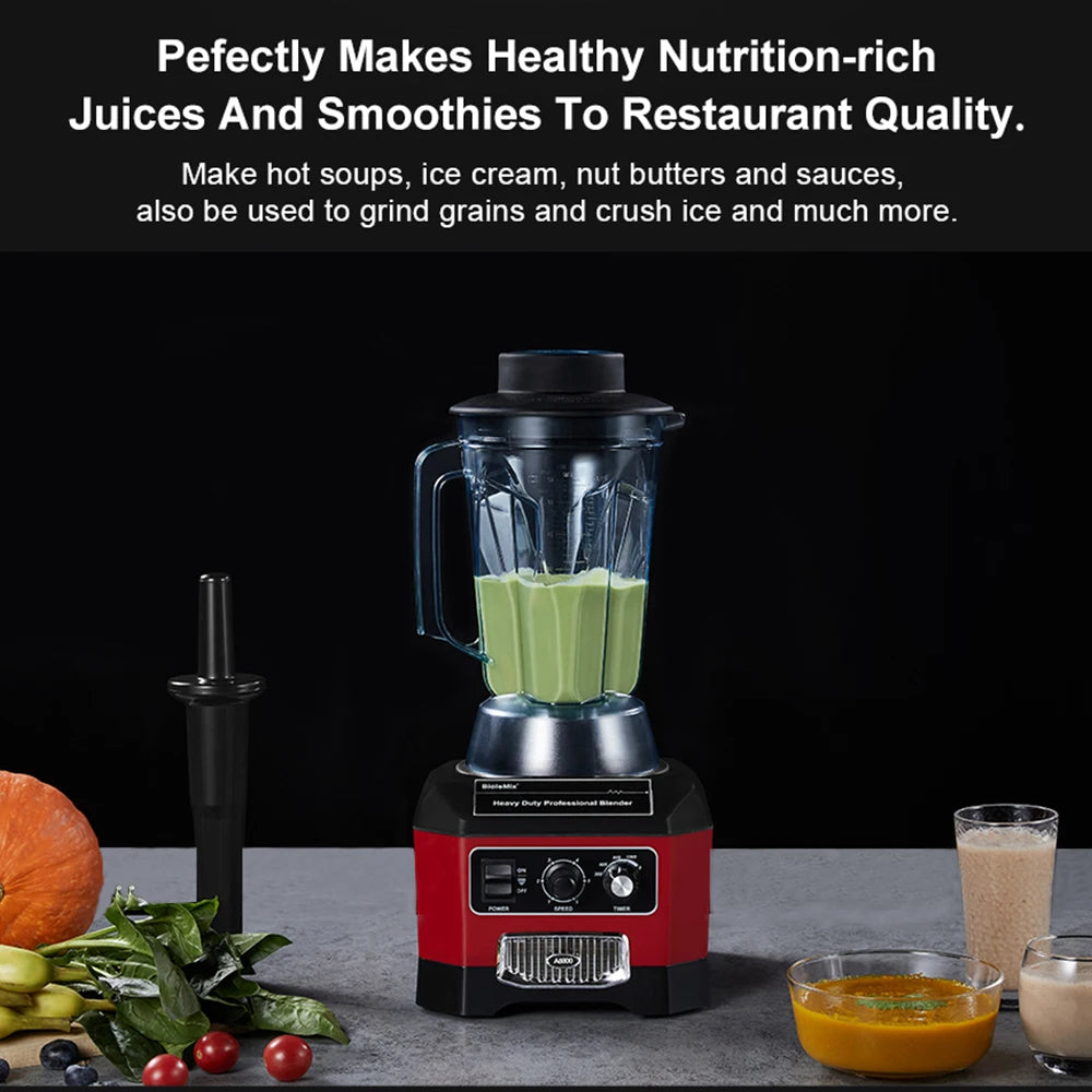 BPA Free Heavy Duty Professional Commercial Bar Blender Food Mixer Juicer Ice Crusher Smoothie Maker Max 2200W【7 Years Warranty】