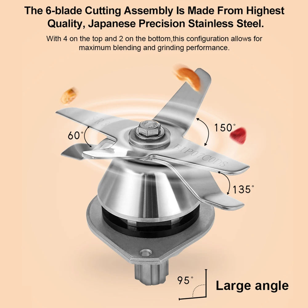 BPA Free Heavy Duty Professional Commercial Bar Blender Food Mixer Juicer Ice Crusher Smoothie Maker Max 2200W【7 Years Warranty】