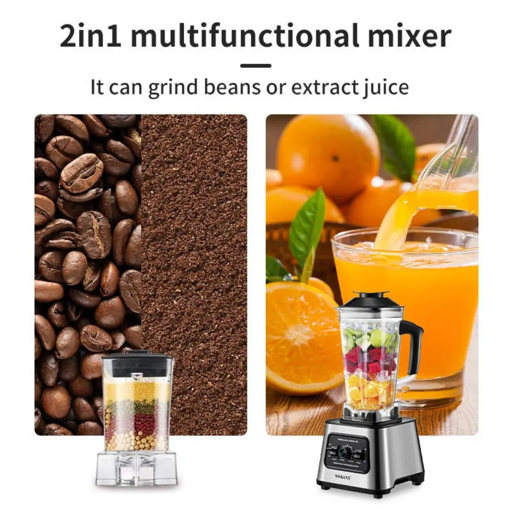 1 Sokany Plug Type 2.5L Multifunctional Wall Breaking Machine, Blender, Ice Crusher, Cooking Machine SK-999 6000W High-power
