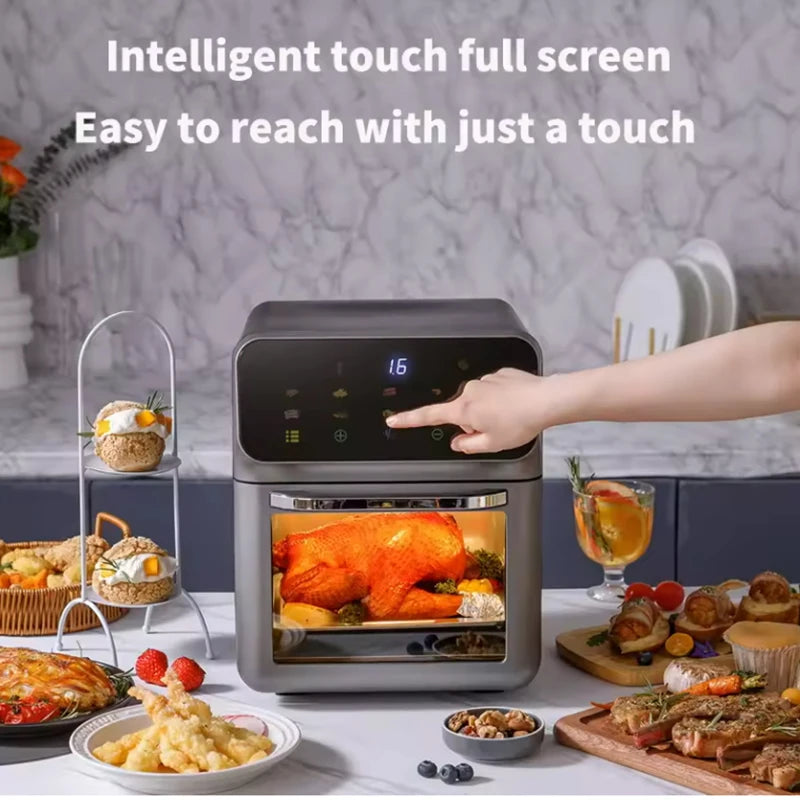 Electric Air Fryer Oil-Free Automatic Kitchen Convection Oven 360° Baking Deep Fryer for Household Use