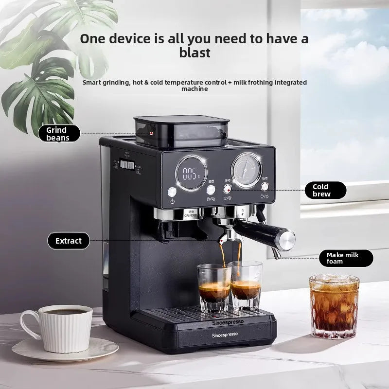 An Italian-style Coffee Machine Semi-automatic Household Small Extraction and Grinding Integrated