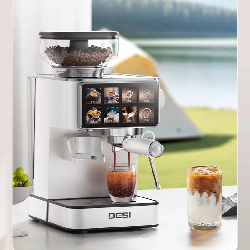 Grinding Integrated Hot and Cold Double Extract Semi-automatic Italian-American Home Office Small Coffee Machine