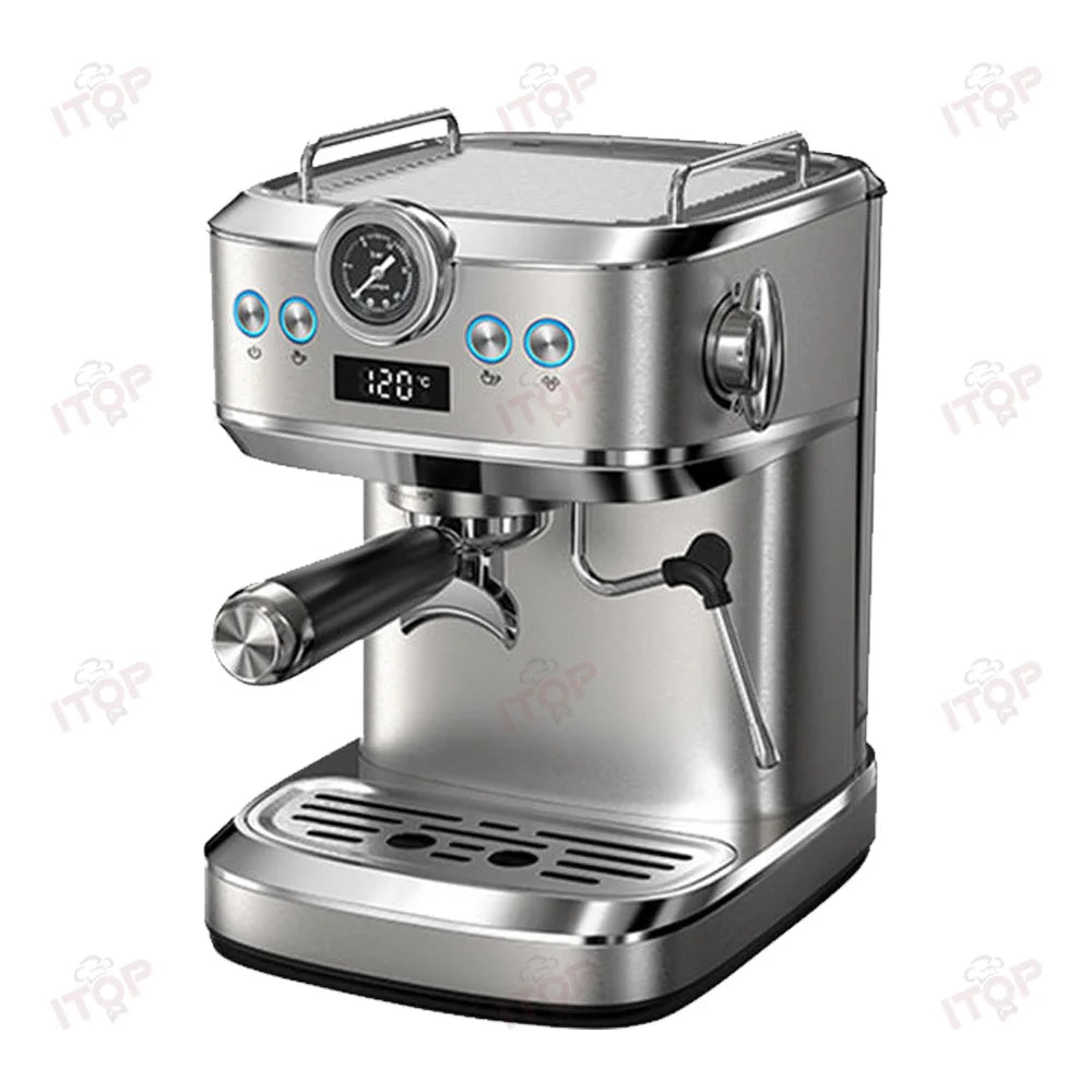 A 51mm Portafilter Household Espresso Coffee Machine 20Bar Cappuccino Latte Milk Foam Coffee Maker Home Cafe.