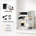 A Semi-Automatic Coffee Machine for Home Use, Small Italian Espresso with Milk Frother Portable Office Grinder for Coffee