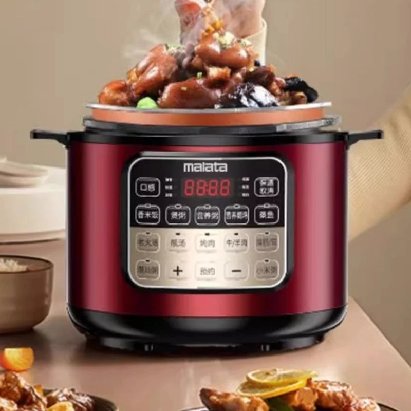 Malata Electric Pressure Cooker Dual Inner Pot 4L 5L 6L Programmable Smart Multicooker Rice Cooker Slow Cook Steam Sear Kitchen