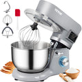 A Stand Mixer Electric Dough Mixer with 6 Speeds LCD Screen Timing 5.8 Qt Stainless Steel Bowl Dough Hook Flat Beater