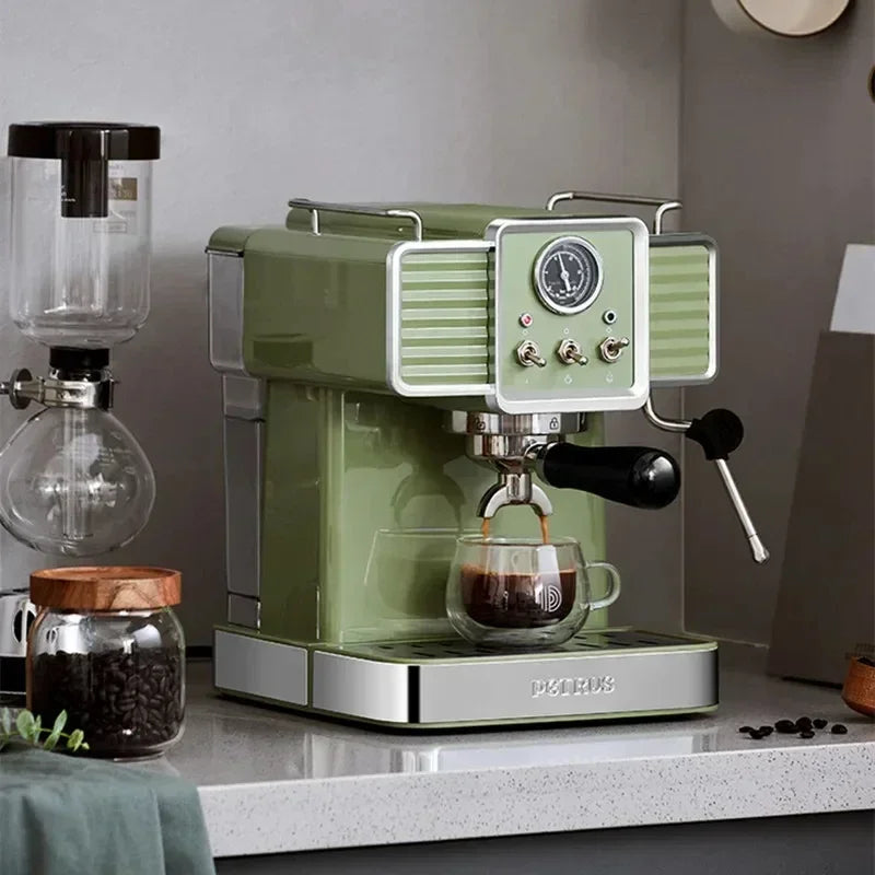 Petrus Italian Semi Automatic Coffee Machine Pump Type Home Coffee Machines Espresso Steam Milk Frother