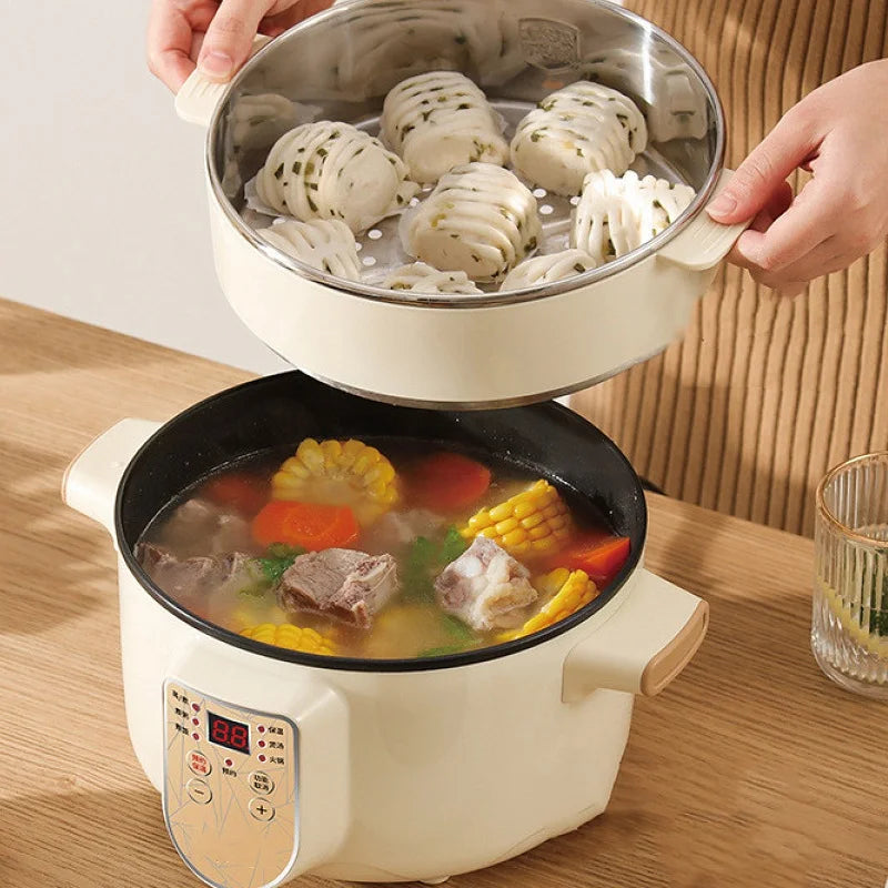 An Electric Cooker Multi-function Electric Wok Reservation Non-stick Rice Cooker Home 2L Electric Hot Pot Auto Keep Warm