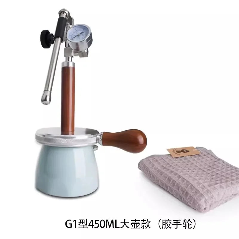 Espresso Steam Milk Frother Outdoor Travel Steam Milk Foam Pot for Coffee Latte Cappuccino Milk Foamer