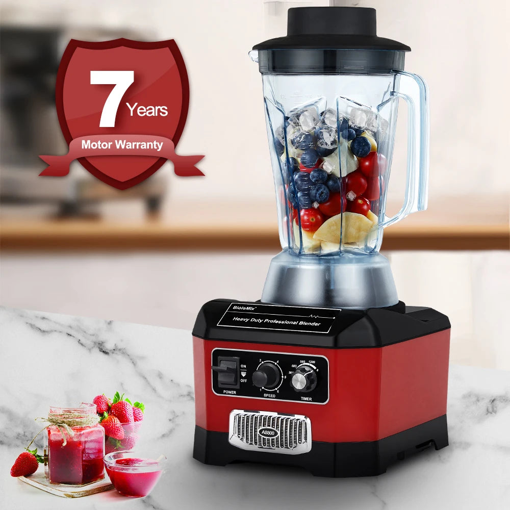 BPA Free Heavy Duty Professional Commercial Bar Blender Food Mixer Juicer Ice Crusher Smoothie Maker Max 2200W【7 Years Warranty】