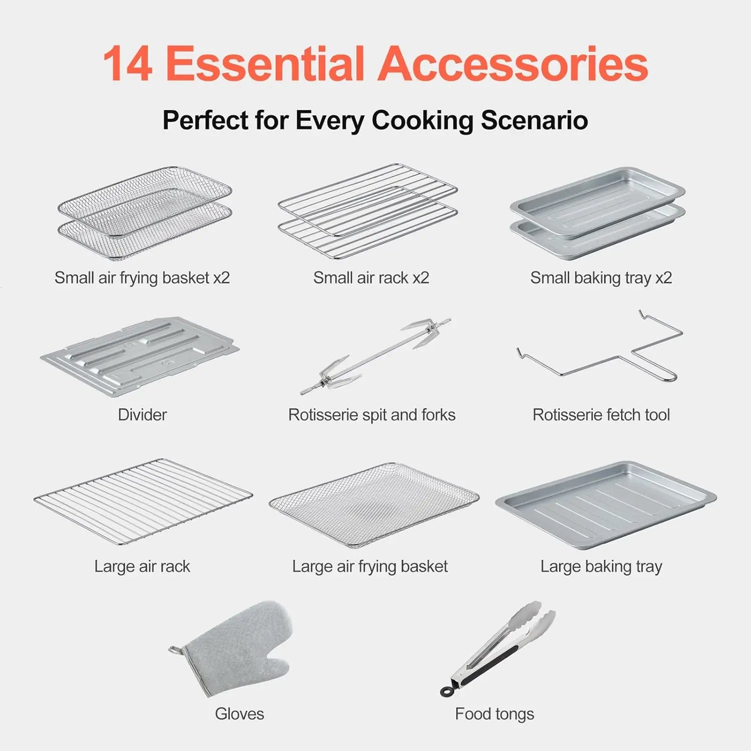 Dual-Zone Air Fryer Toaster Oven, Stainless Steel, Convection, French Door, Window, Racks, Rotisserie, Dehydrator.
