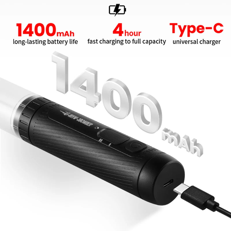 Electric Milk Frother USB Rechargeable Handheld Milk Foamer 2 Speeds Coffee Foam Maker Blender Espresso Accessories