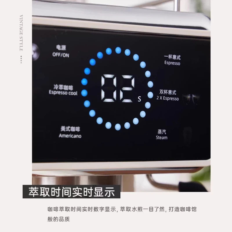 SCHNEIDER Cold/Hot Brew Coffee Maker Italian Style Household Small Fully Semi-Automatic Milk Frother