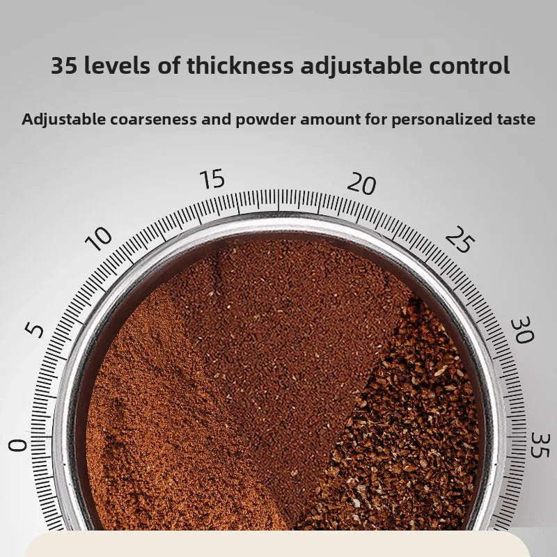 An Electric Coffee Bean Grinder - Household Small Coffee Machine for Perfect Grind Home Brewing Essentials