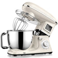 Commercial Stand Mixer 1500W, 6.5L Stainless Steel Bowl 6-Speed, Silent Design Smart Display Multi-Functional Dough Mixer