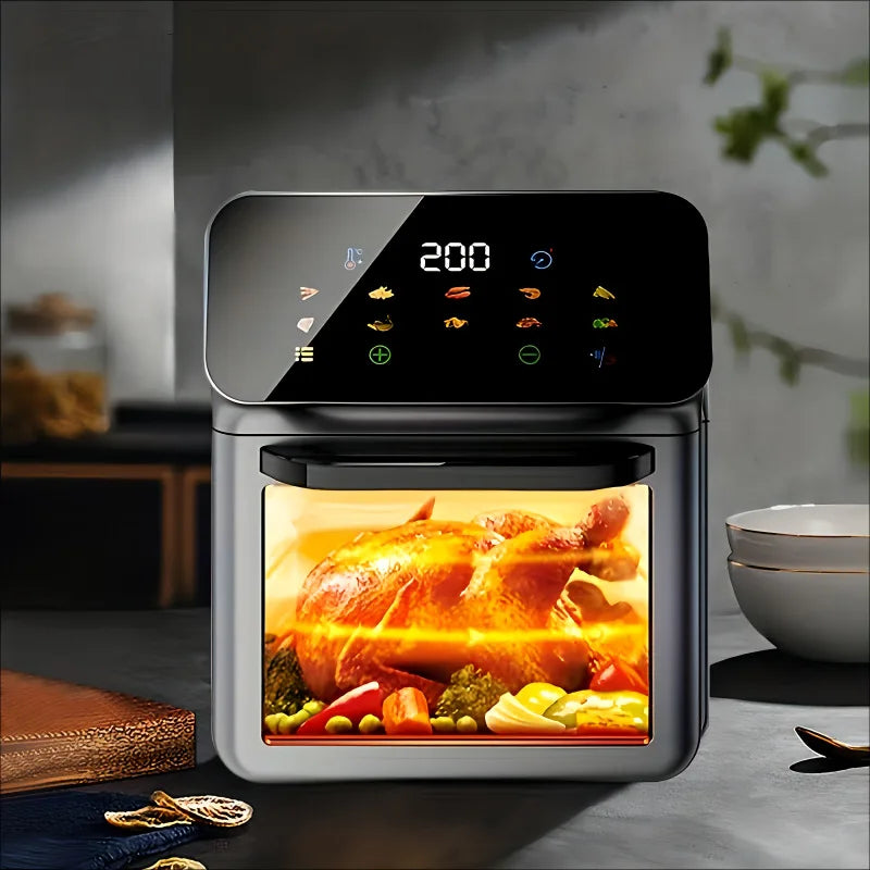 Electric Air Fryer Oil-Free Automatic Kitchen Convection Oven 360° Baking Deep Fryer for Household Use