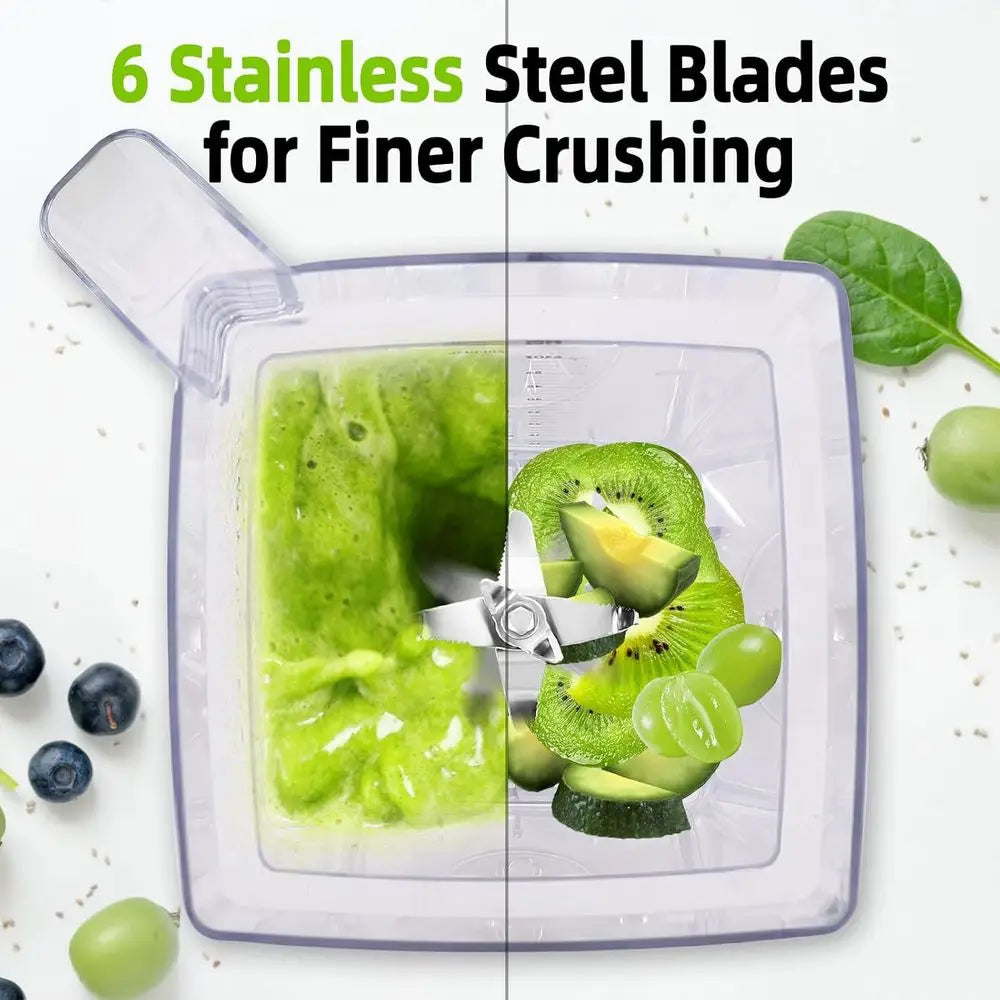 Peak Blender, 68oz BPA-Free Pitcher, Timer & Speed Control, 6 Stainless Steel Blades, Dishwasher Safe Blender for Ice Crus 1800W