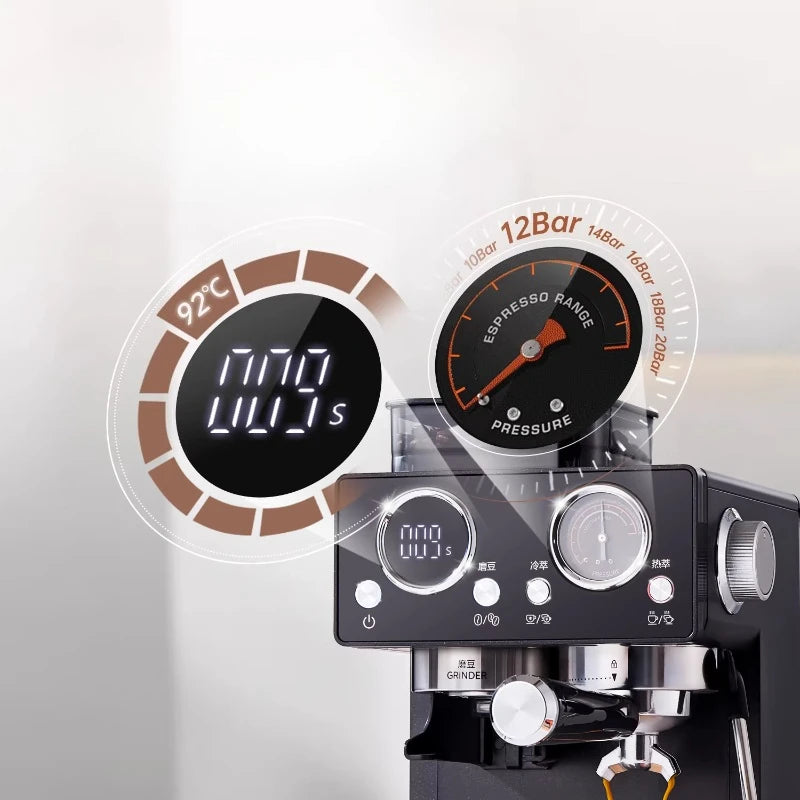 An Italian-style Coffee Machine Semi-automatic Household Small Extraction and Grinding Integrated