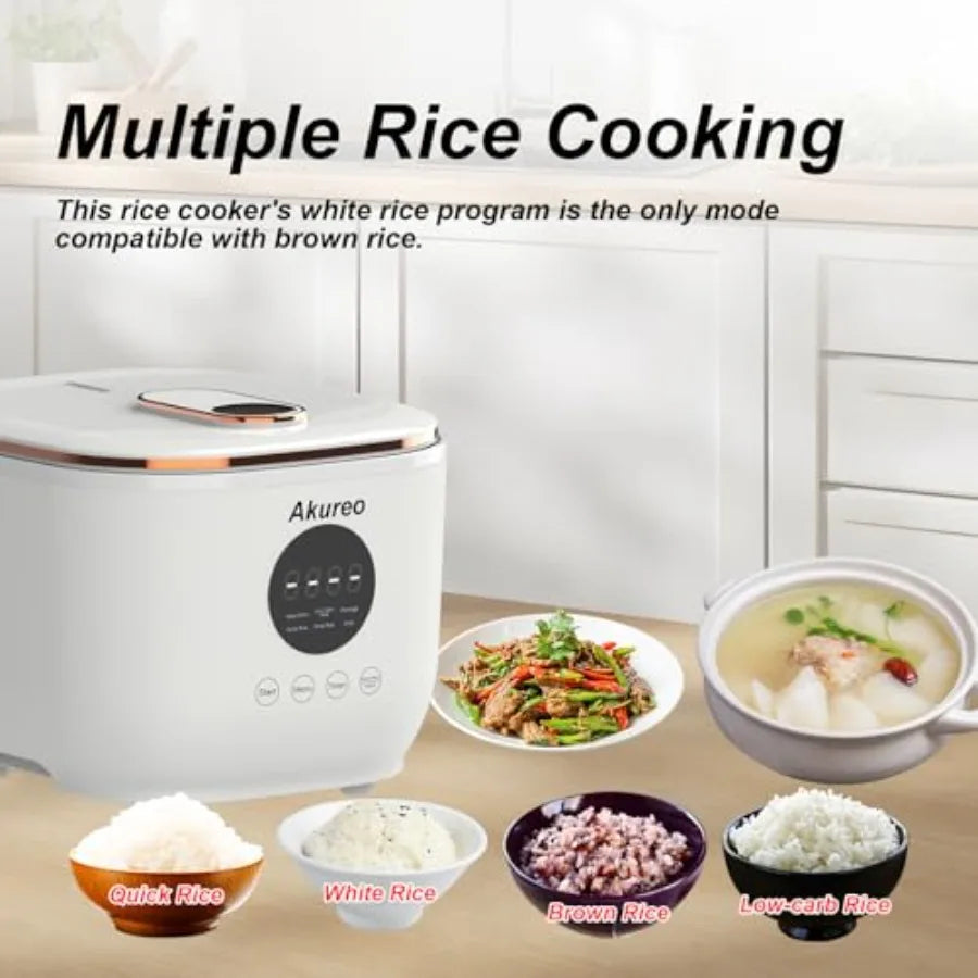 A Healthy Low Carb Rice Cooker Low Sugar Digital Steamer Porridge Soup Quick Rice White Rice Stainless Steel Filter Basket