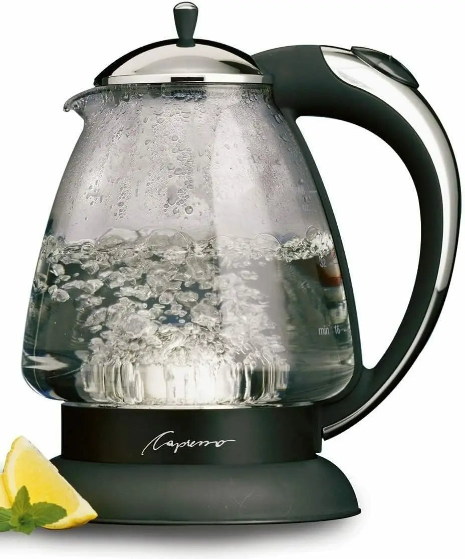 Stainless Steel Electric Kettle, 48oz Fast Boiling with Safety Features, Polished Chrome Finish