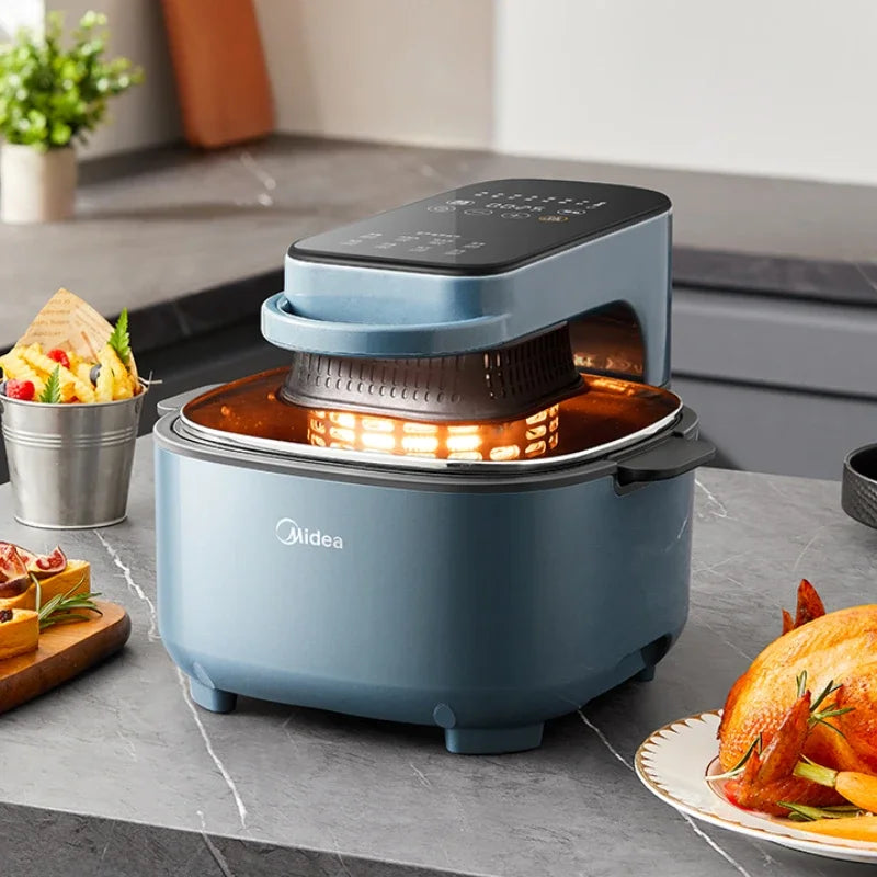 Midea new visual air fryer Upgraded touch screen model household new large-capacity multi-functional oven two-in-one machine