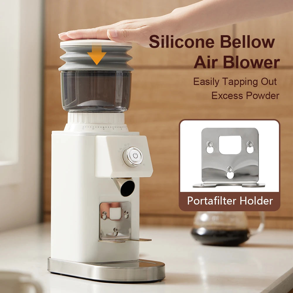 Couplux Coffee Grinder, Coffee Bean Grinder for Home Use with Precise Grinding, Detachable Funnel Stand(220V)