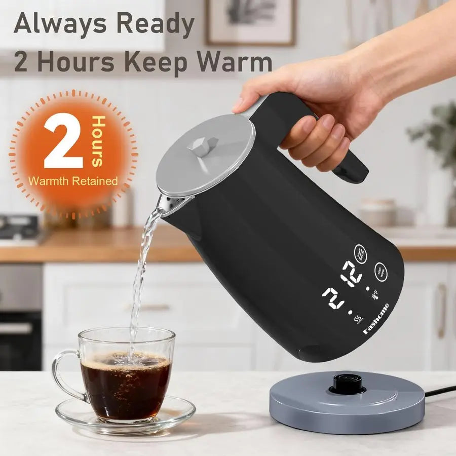 Kettle with 5Temperature Control,1.25L Cordless,Penguin Shape Design,1200W with Keep Warm and Auto ShutOff,Perfect for Tea,Coffe