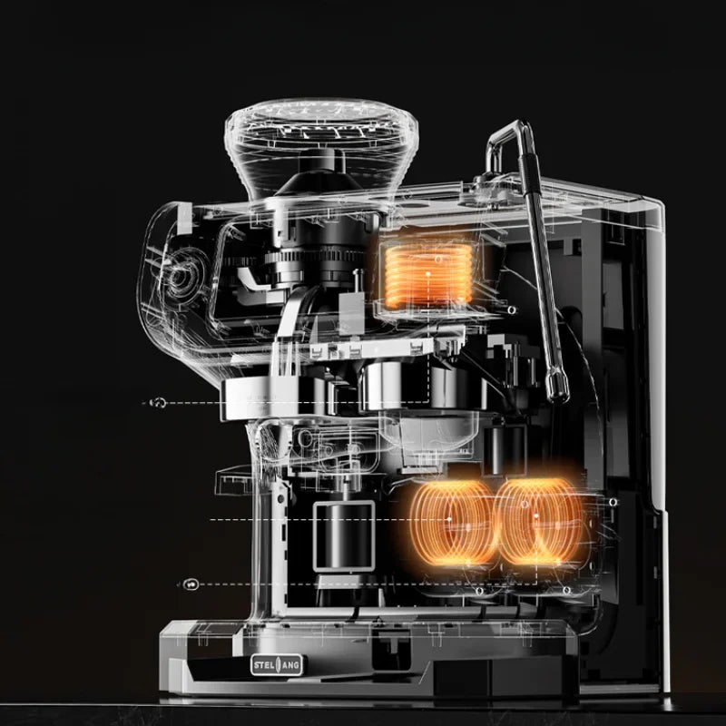 A Home and Commercial Use Full & Semi Automatic Italian Instant Bean Grinding All-in-One Coffee Machine