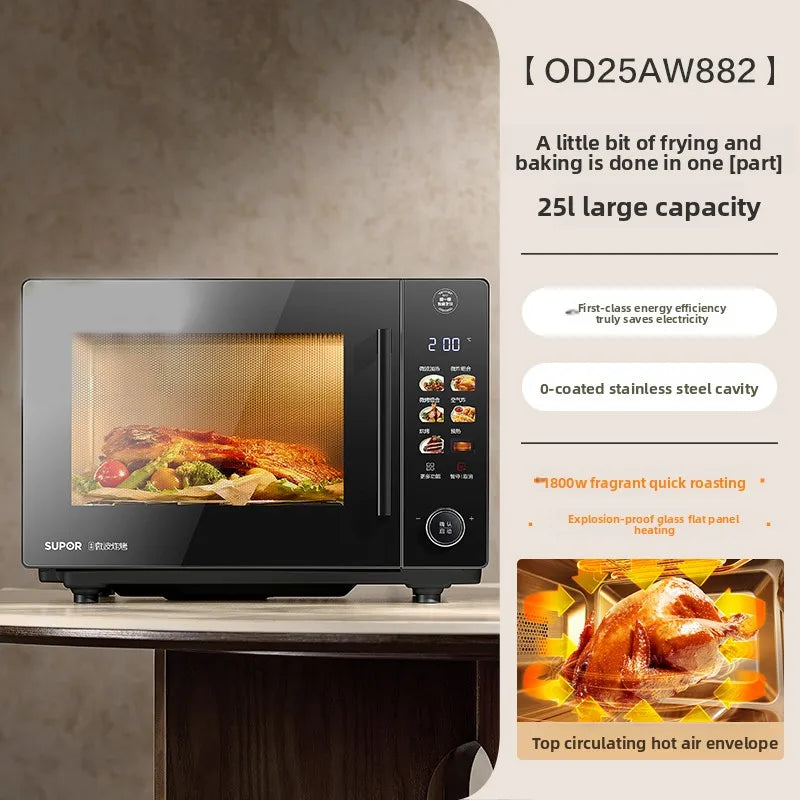Electric Oven Roaster Combo Household Inverter Large Capacity Zero Coating Visual Intelligent High Power Microwave Oven