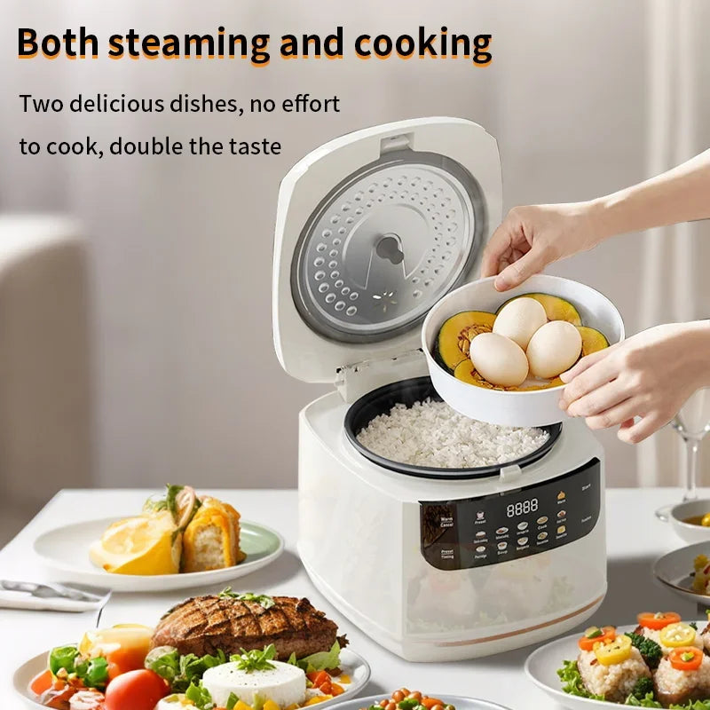 A Multi Electric Rice Cooker 110V 220V Non-Stick Pot 1-3 People Mini Cooking Machine Steamed Smart Rice Cooker Kitchen 2L