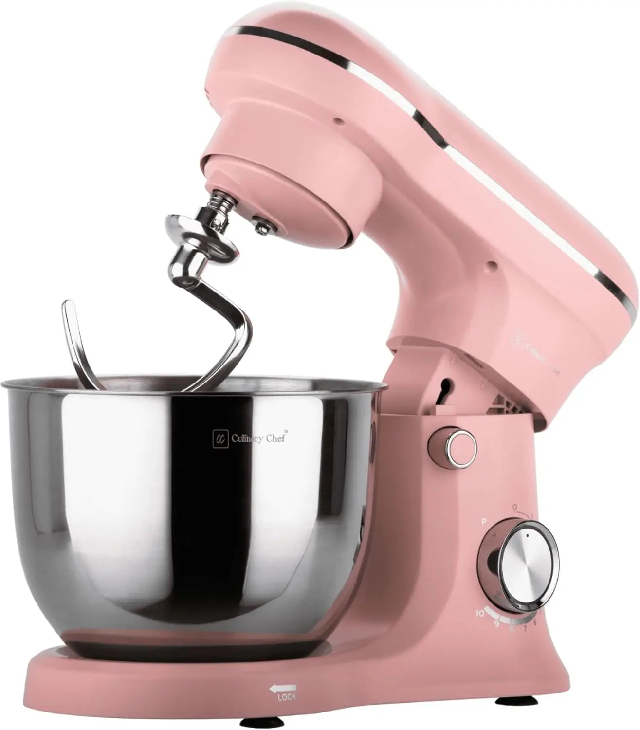 Retro Style Electric Stand Mixer in Pink, 4.75 Quart Capacity, Classic Design Kitchen Appliance for Baking and Mixing
