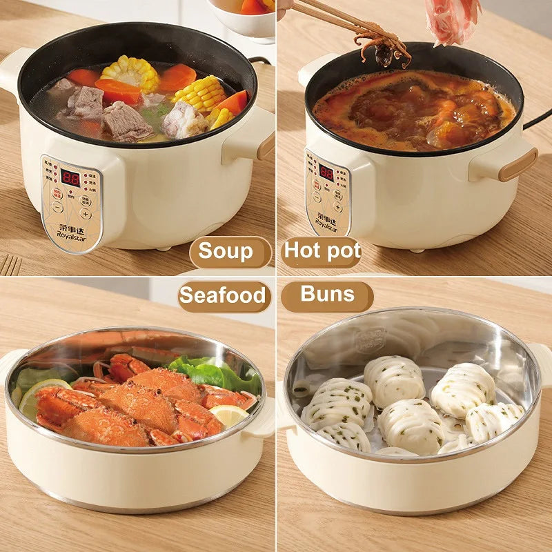 An Electric Cooker Multi-function Electric Wok Reservation Non-stick Rice Cooker Home 2L Electric Hot Pot Auto Keep Warm
