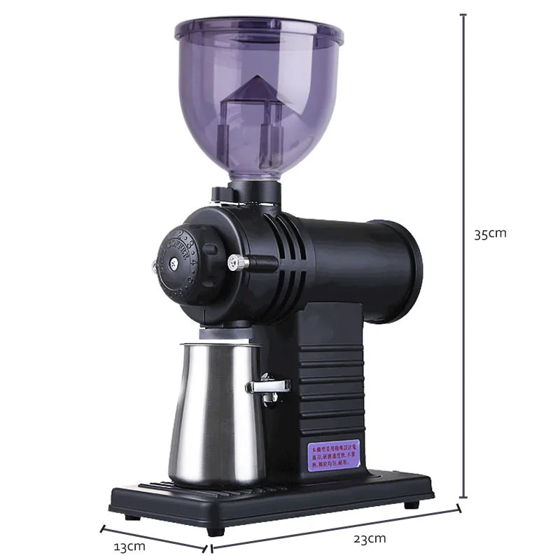 Professional Electric Coffee Grinder Automatic 10 Gear Adjustable 200W Ghost Teeth Burr Coffee Beans Grinding Machin