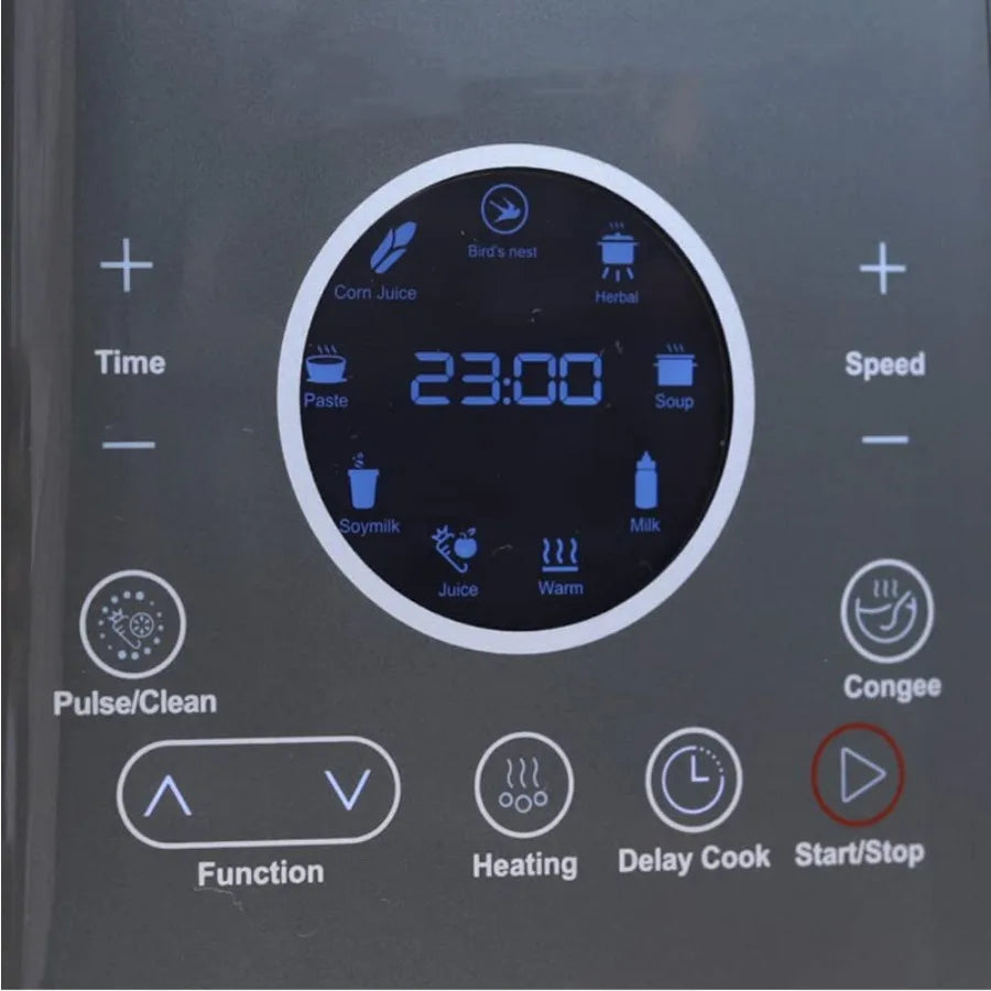 Cooking Blender Hot and Cold Blender for Soy Milk Juice Soup Maker with Stew Pot 1.75L 59 Oz 1200W Black