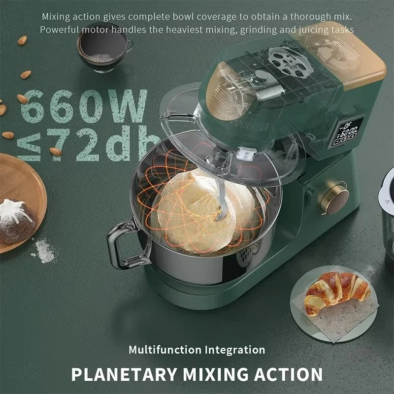 A Home Kitchen Electric Food Mixer Machine 5L-10L SUS304 Bowl Stand with Mixing Bowl & Dough Hook Factory Cust-omization