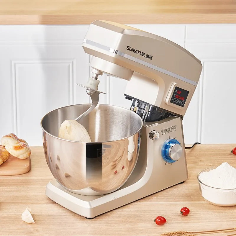 SUNATUR Electric Kitchen Blender Machine: Stand Mixer with Planetary Beater Automatic Mix Support for Dough Efficient Processor