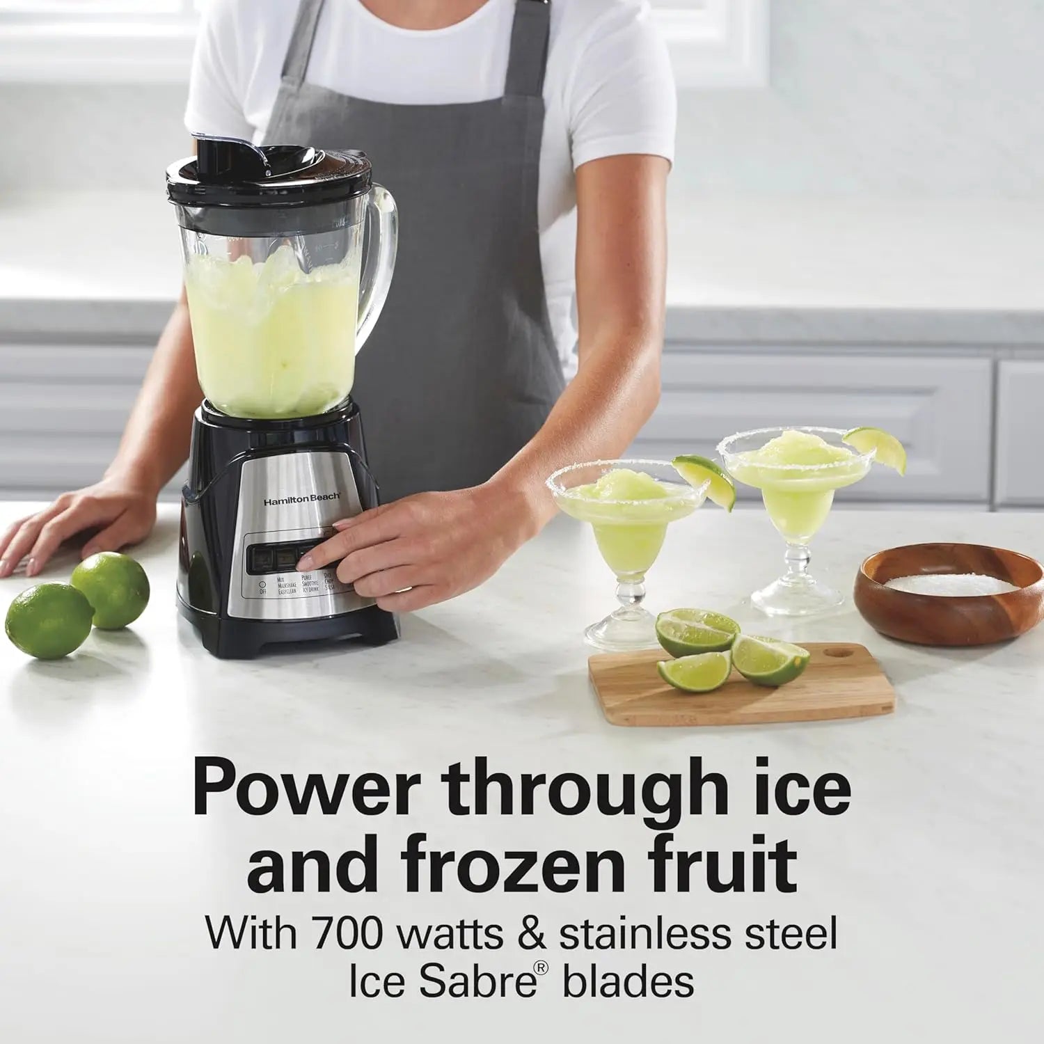 Powerful 700W Blender with 40oz Glass Jar, 12 Functions for Smoothies and Ice Crushing - Black