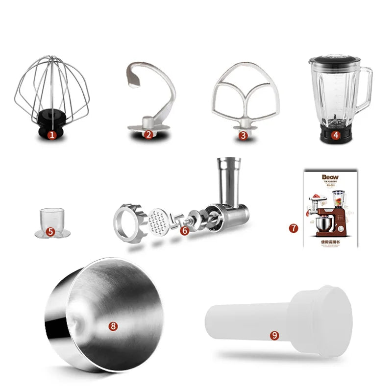 Multi-functional Stand Mixer Blender Food processor Electric Mixer Household Kitchen Food Mixing Machine Meat Grinder