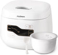 A Ceramic Rice Cooker, 4 Cups Uncooked Rice Cookers with Pure Ceramic Inner Pot, 24h Dealy Start, 2L, White