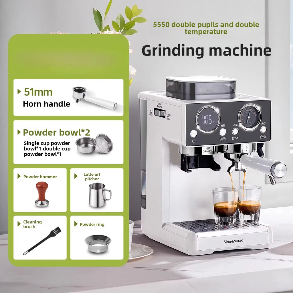 An Italian-style Coffee Machine Semi-automatic Household Small Extraction and Grinding Integrated