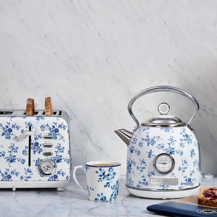 Stainless Steel Electric Kettle 1.7L 1500W Rapid Boil for Water Heating Cordless Tea Kettle Auto Shut Off Overheat Protection