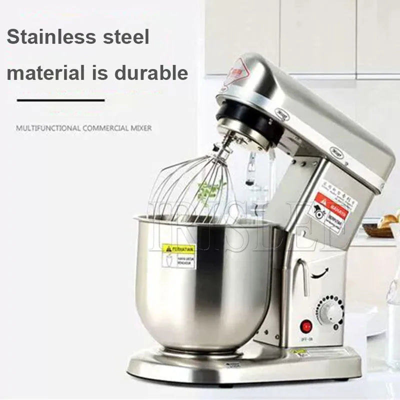 Stand Food Mixer 5L 7L 10L Electric Dough Mixer Kneading Machine Stainless Steel