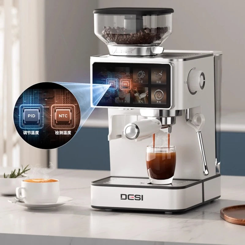 Grinding Integrated Hot and Cold Double Extract Semi-automatic Italian-American Home Office Small Coffee Machine
