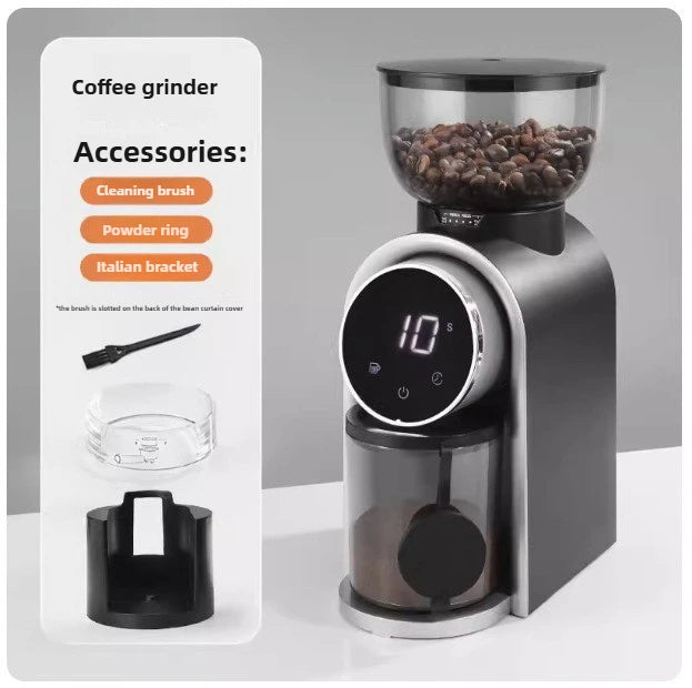 Electric Coffee Grinder Automatic Burr Mill Coffee Bean Grinder for Espresso American Coffee Pour Over Visual Bean Storage