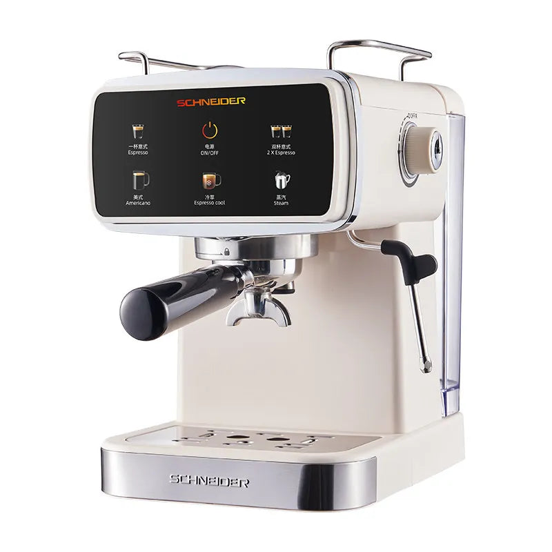 SCHNEIDER Cold/Hot Brew Coffee Maker Italian Style Household Small Fully Semi-Automatic Milk Frother