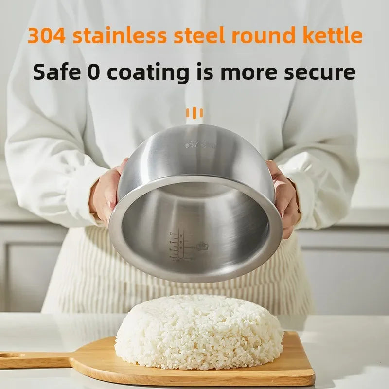 A stainless steel rice cooker multifunctional  uncoated rice cooker old-fashioned household cooking 1-8 people
