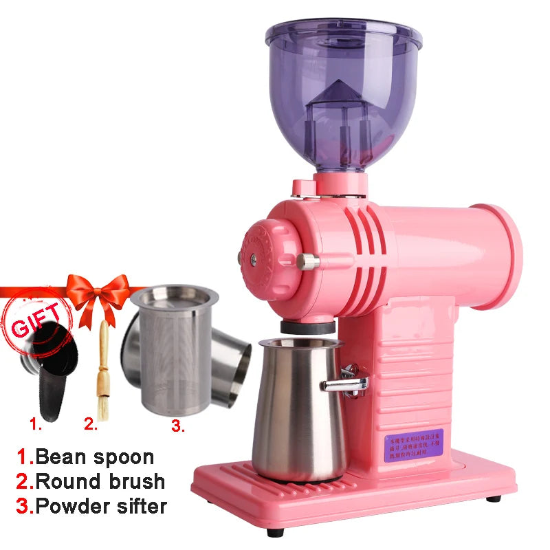 Professional Electric Coffee Grinder Automatic 10 Gear Adjustable 200W Ghost Teeth Burr Coffee Beans Grinding Machin