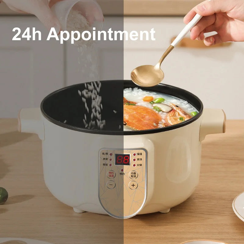 An Electric Cooker Multi-function Electric Wok Reservation Non-stick Rice Cooker Home 2L Electric Hot Pot Auto Keep Warm