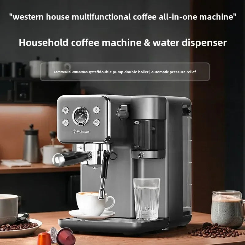 The Westinghouse Espresso Coffee Machine - Semi-Automatic Water Dispenser Small Household Cafetera.